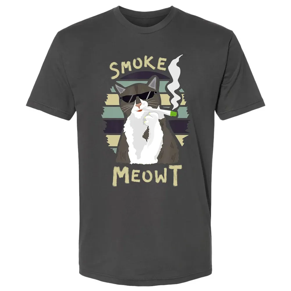 420 Cat Smoking Weed Kitten Cannabis  Gift Women Men Premium Unisex T-shirt - 8