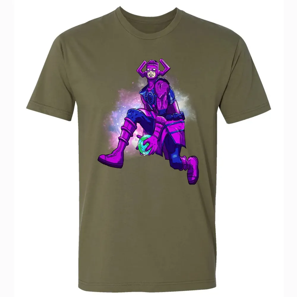 Galactus dunking earth in a black hole Premium Unisex T-shirt - 5