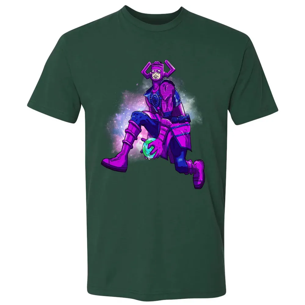 Galactus dunking earth in a black hole Premium Unisex T-shirt - 12