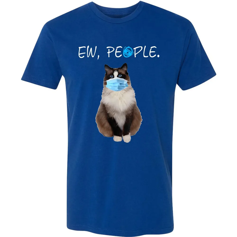 Ragdoll Cat Ew People Cat Wearing A Face Mask Premium Unisex T-shirt - 10