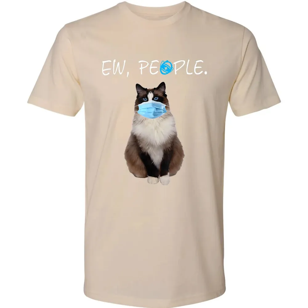 Ragdoll Cat Ew People Cat Wearing A Face Mask Premium Unisex T-shirt - 13