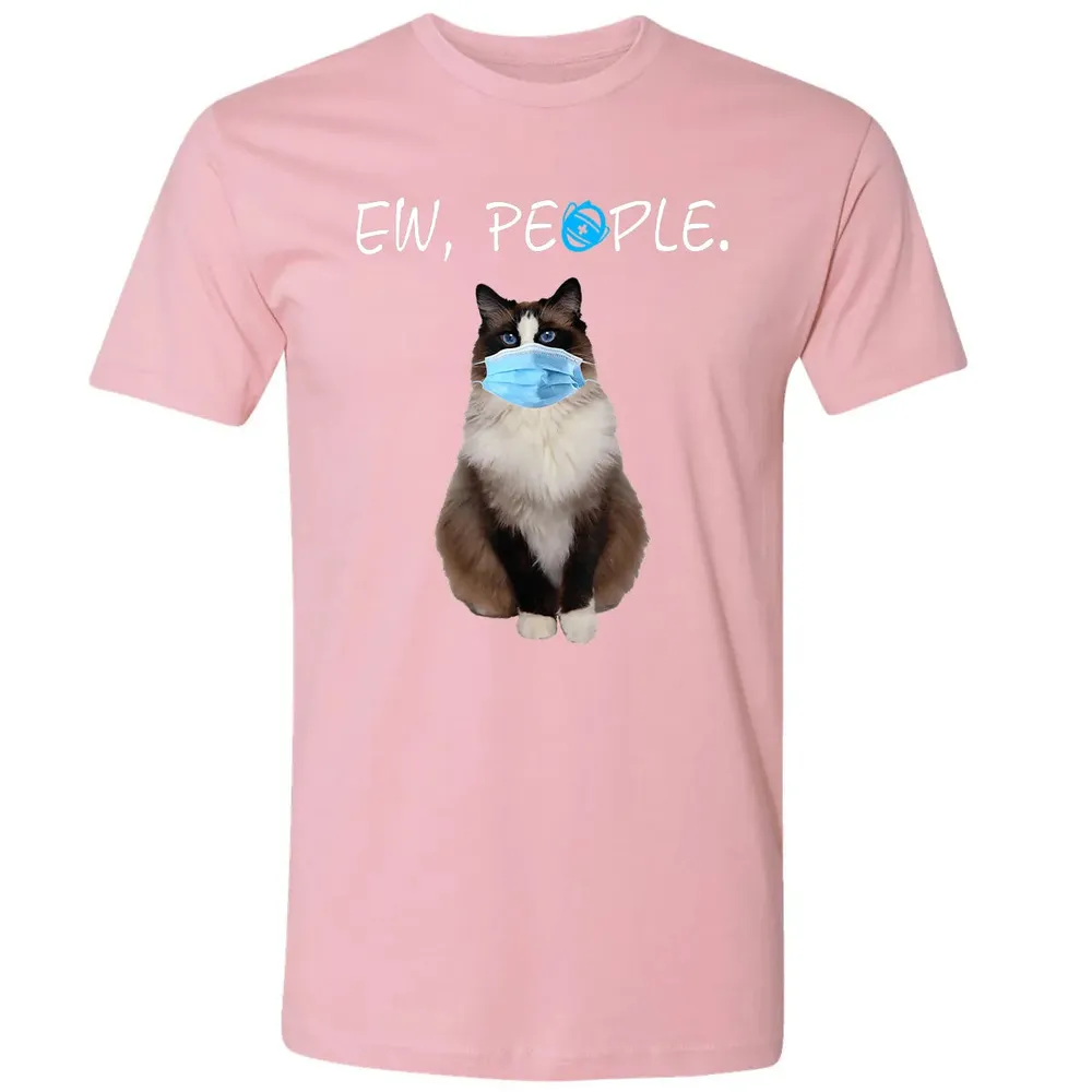 Ragdoll Cat Ew People Cat Wearing A Face Mask Premium Unisex T-shirt - 3