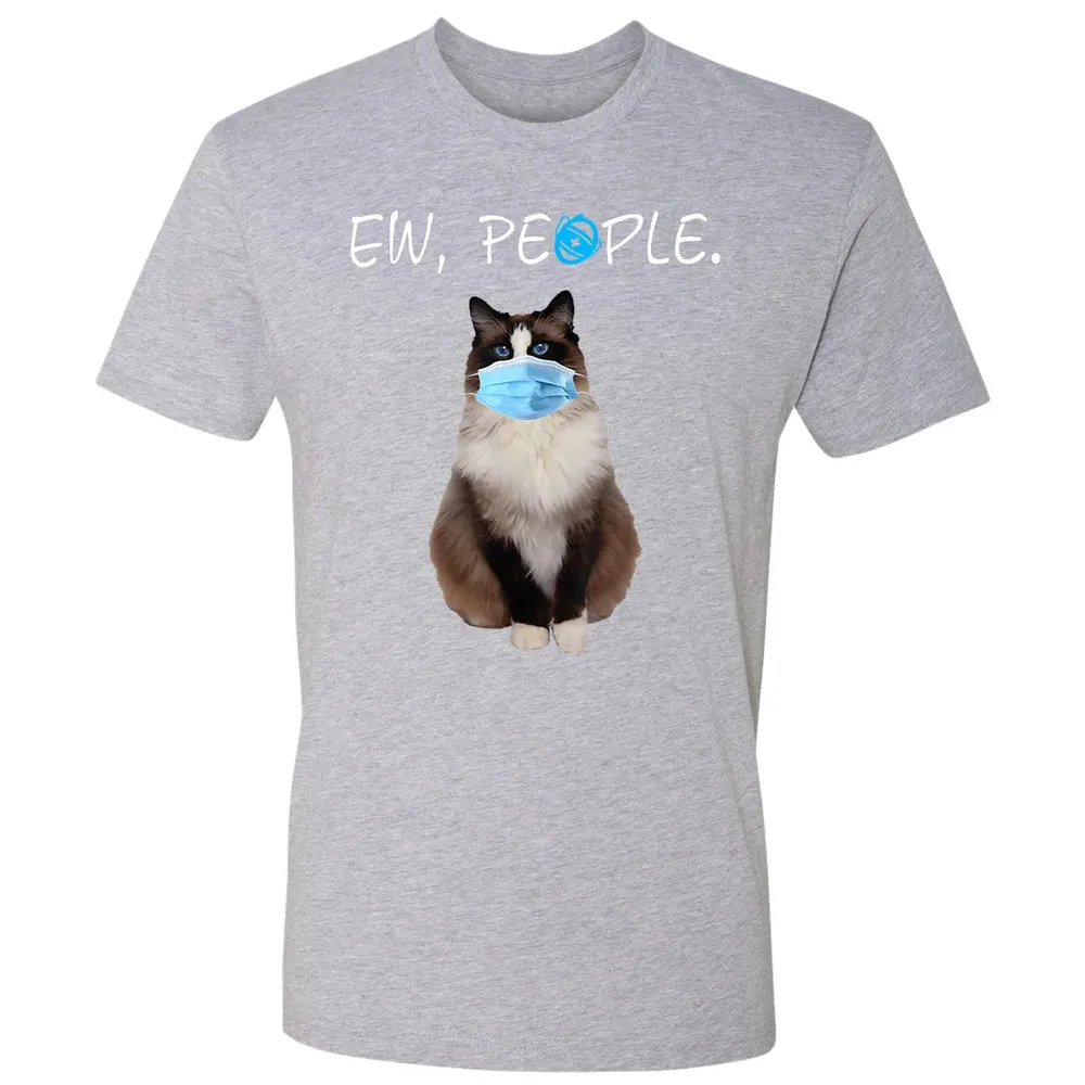 Ragdoll Cat Ew People Cat Wearing A Face Mask Premium Unisex T-shirt - 9