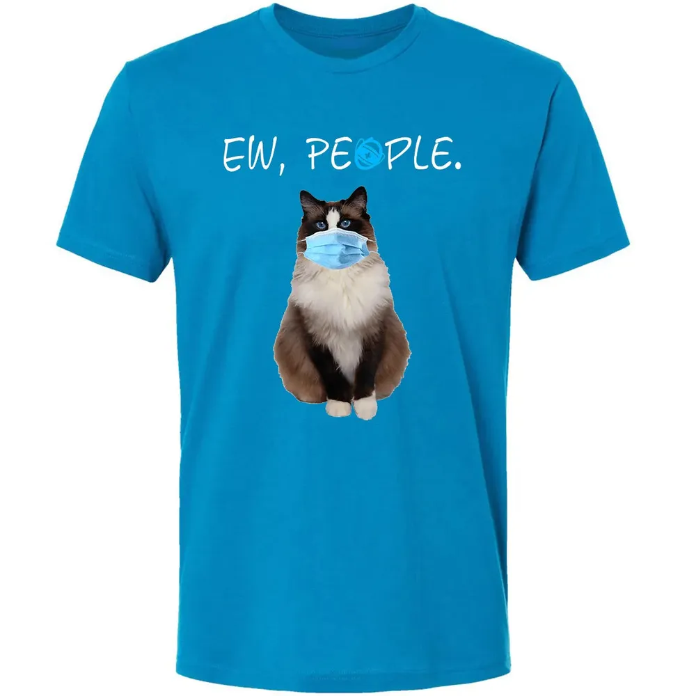 Ragdoll Cat Ew People Cat Wearing A Face Mask Premium Unisex T-shirt - 15