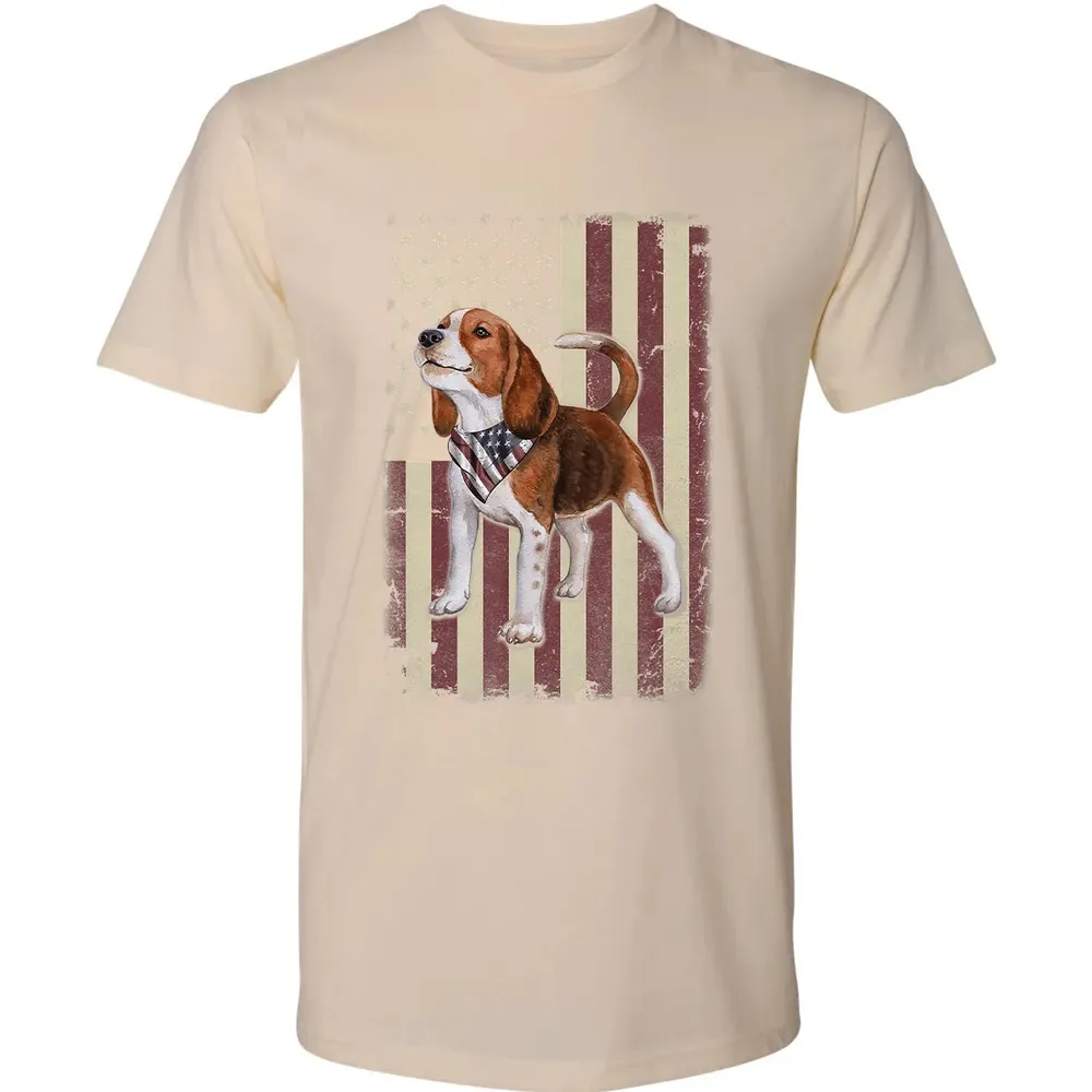 Beagle American Flag Bandana Patriotic 4th Of July T Premium Unisex T-shirt - 13