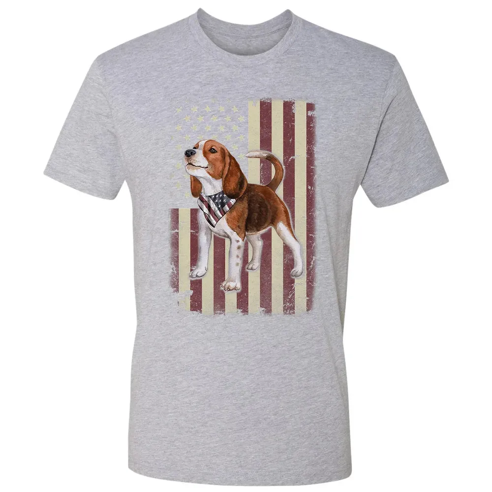 Beagle American Flag Bandana Patriotic 4th Of July T Premium Unisex T-shirt - 9