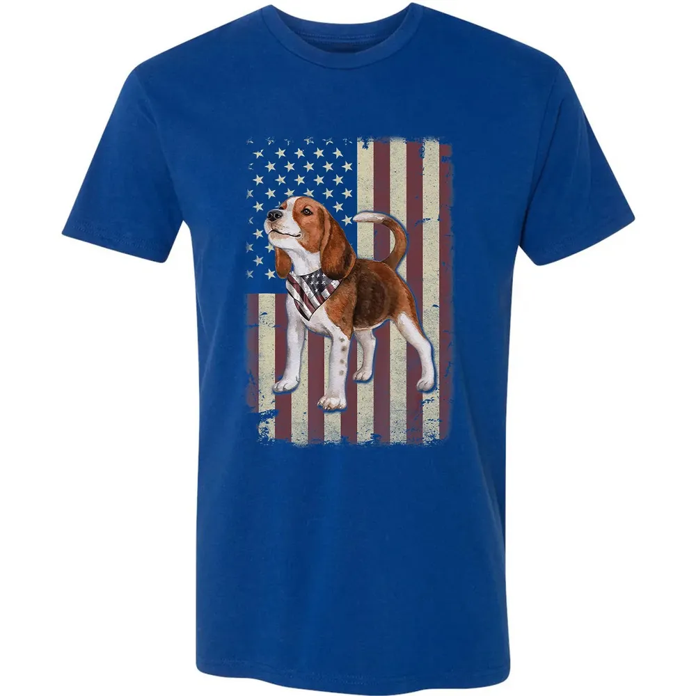 Beagle American Flag Bandana Patriotic 4th Of July T Premium Unisex T-shirt - 10
