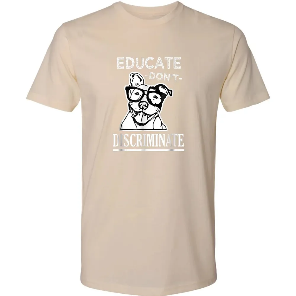 Educate don't Discriminate Pitbull awareness rescue Premium Unisex T-shirt - 13