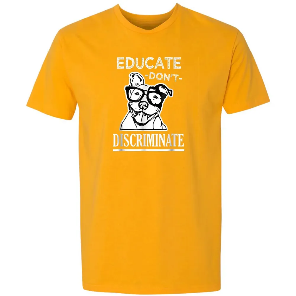 Educate don't Discriminate Pitbull awareness rescue Premium Unisex T-shirt - 11