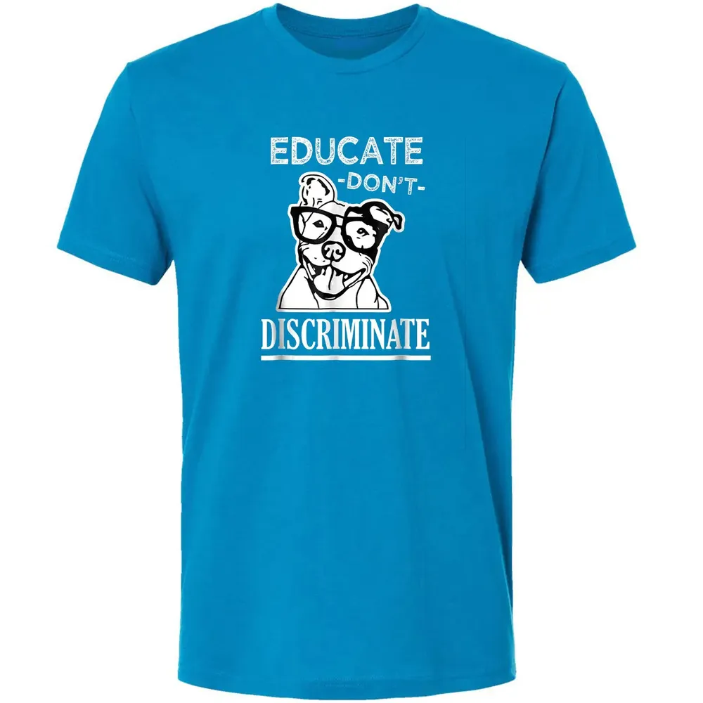 Educate don't Discriminate Pitbull awareness rescue Premium Unisex T-shirt - 15