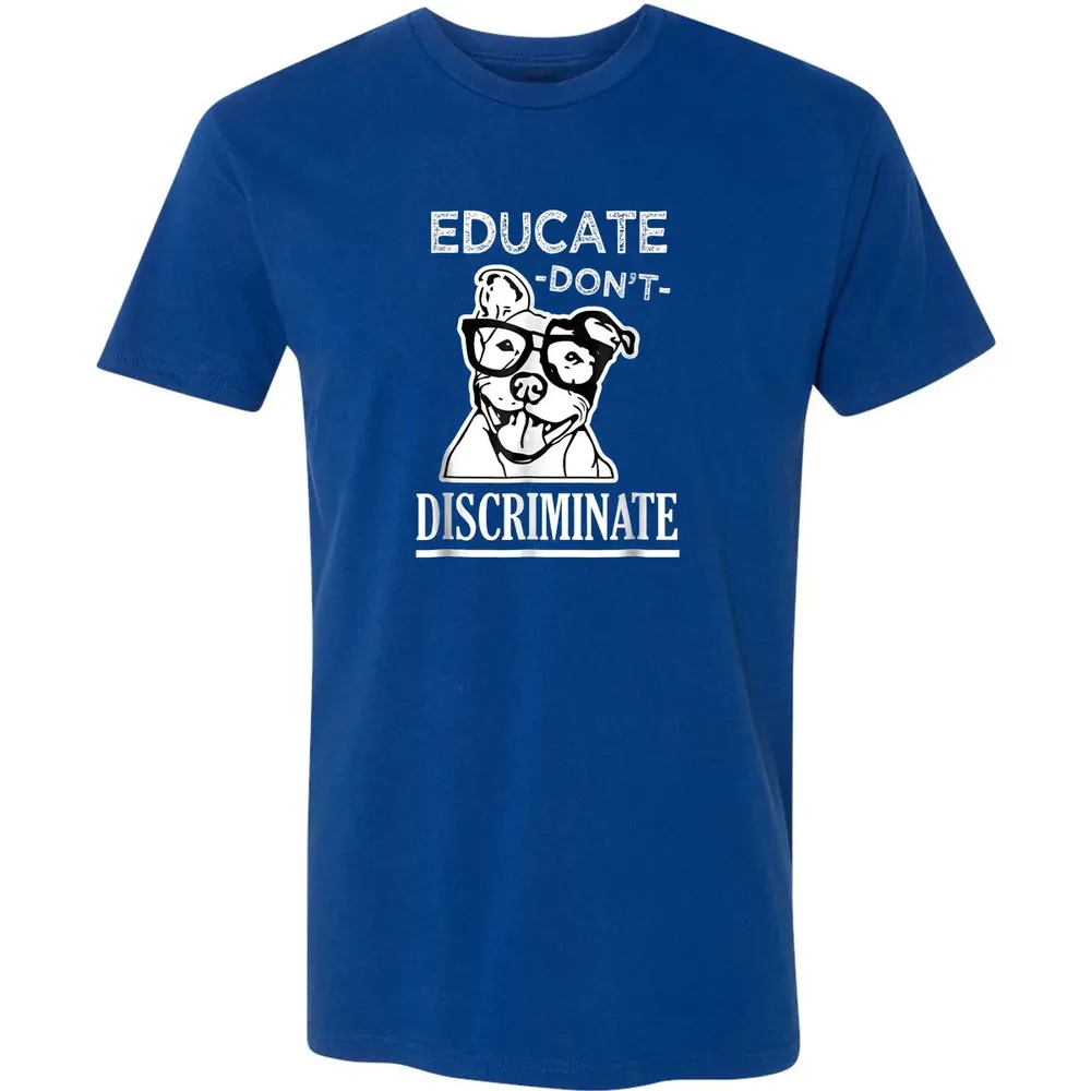 Educate don't Discriminate Pitbull awareness rescue Premium Unisex T-shirt - 10