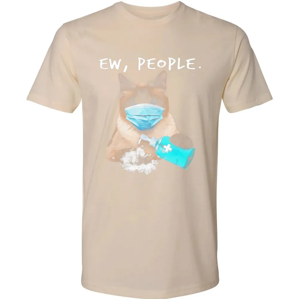 Siamese Cat Ew People Dog Wearing A Face Mask Premium Unisex T-shirt - 13