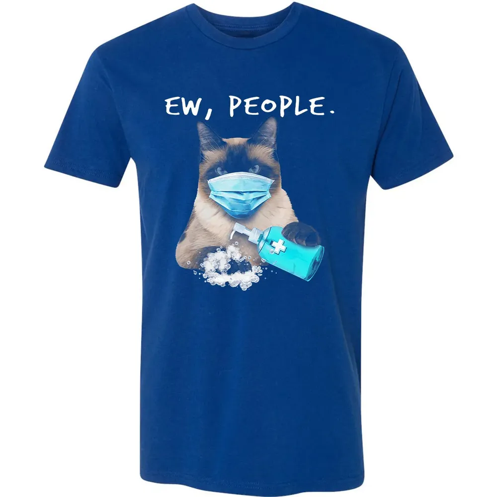 Siamese Cat Ew People Dog Wearing A Face Mask Premium Unisex T-shirt - 10