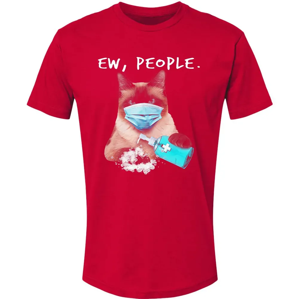 Siamese Cat Ew People Dog Wearing A Face Mask Premium Unisex T-shirt - 6