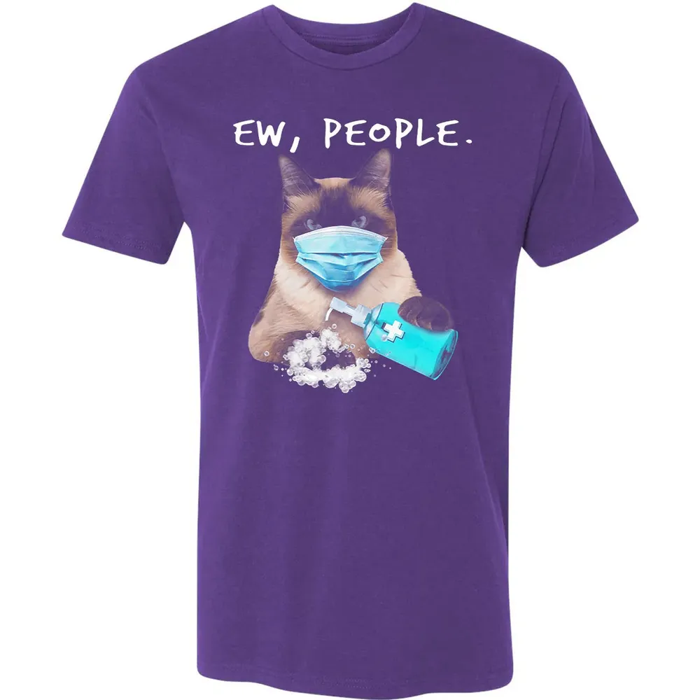 Siamese Cat Ew People Dog Wearing A Face Mask Premium Unisex T-shirt - 7