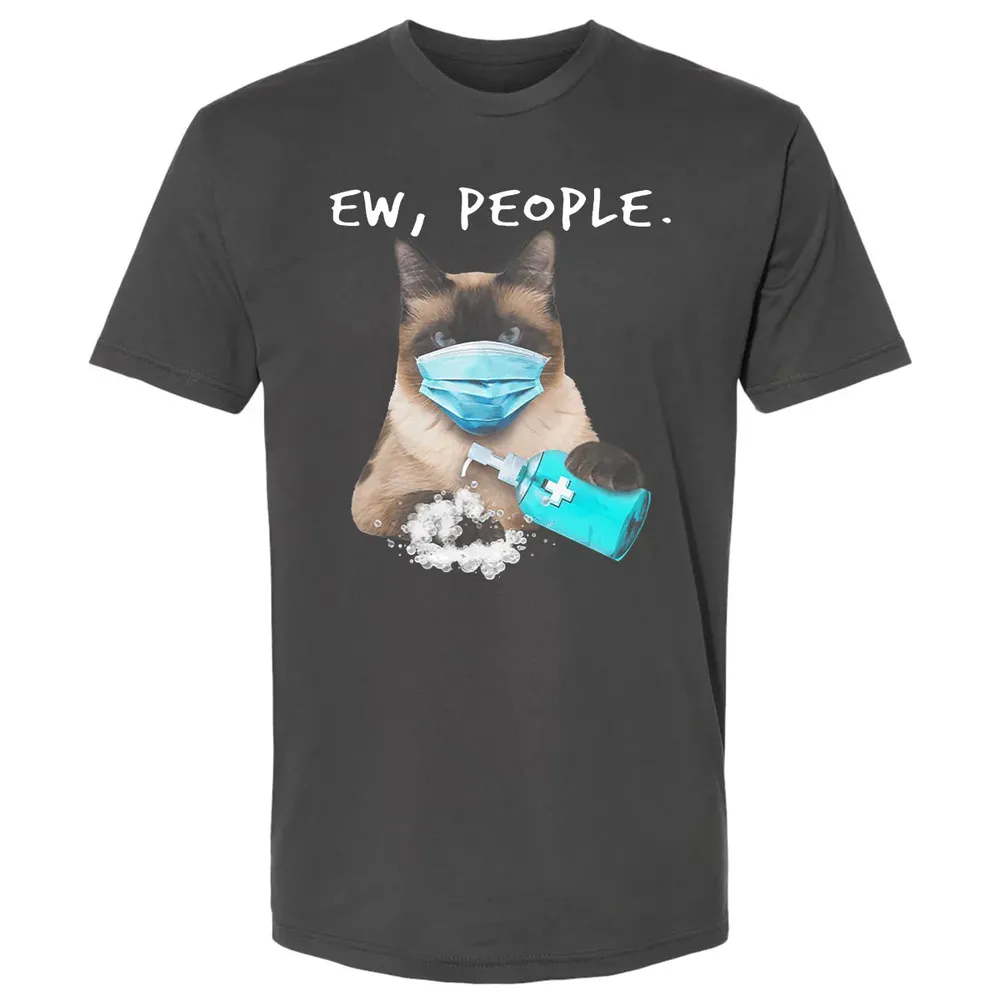 Siamese Cat Ew People Dog Wearing A Face Mask Premium Unisex T-shirt - 8
