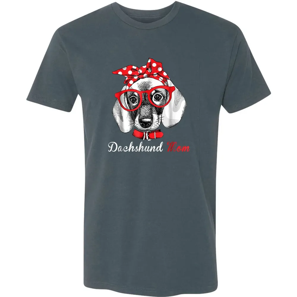 Dachshund Mom  for Doxie Wiener Lovers Mothers Day Gift Premium Unisex T-shirt - 14