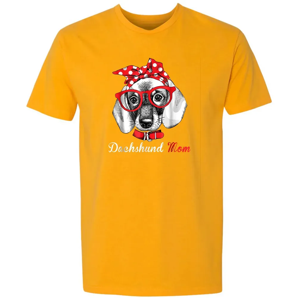 Dachshund Mom  for Doxie Wiener Lovers Mothers Day Gift Premium Unisex T-shirt - 11