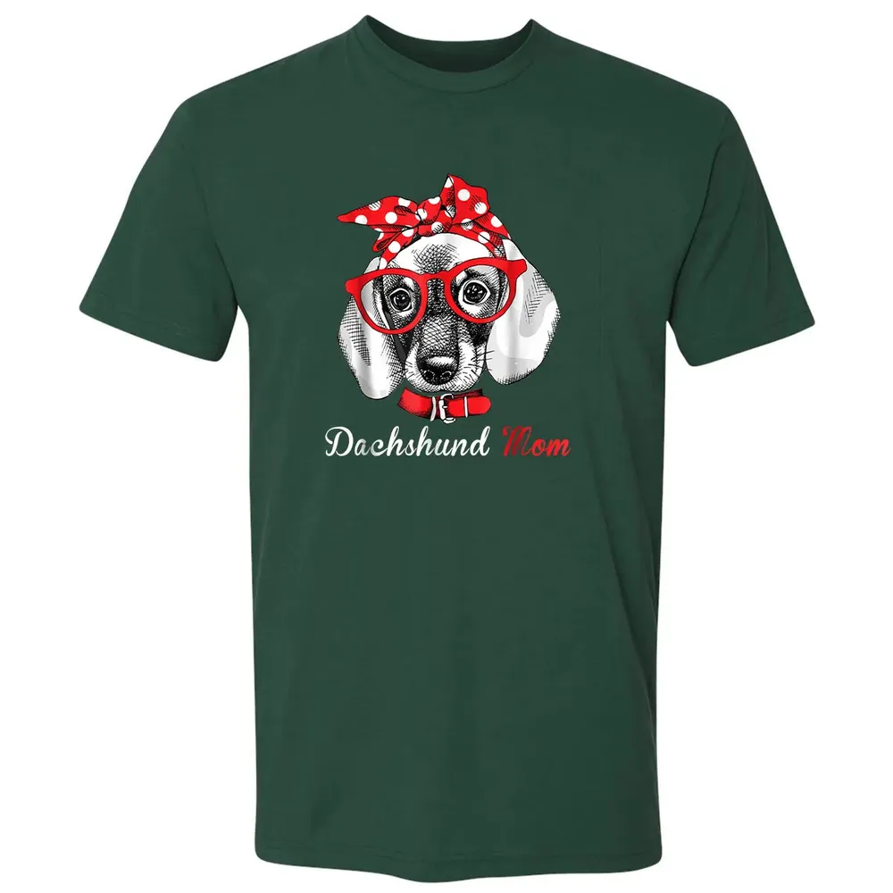 Dachshund Mom  for Doxie Wiener Lovers Mothers Day Gift Premium Unisex T-shirt - 12