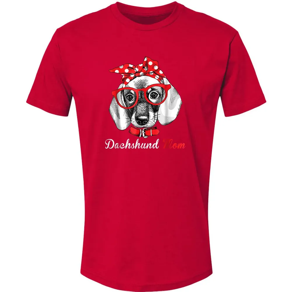 Dachshund Mom  for Doxie Wiener Lovers Mothers Day Gift Premium Unisex T-shirt - 6