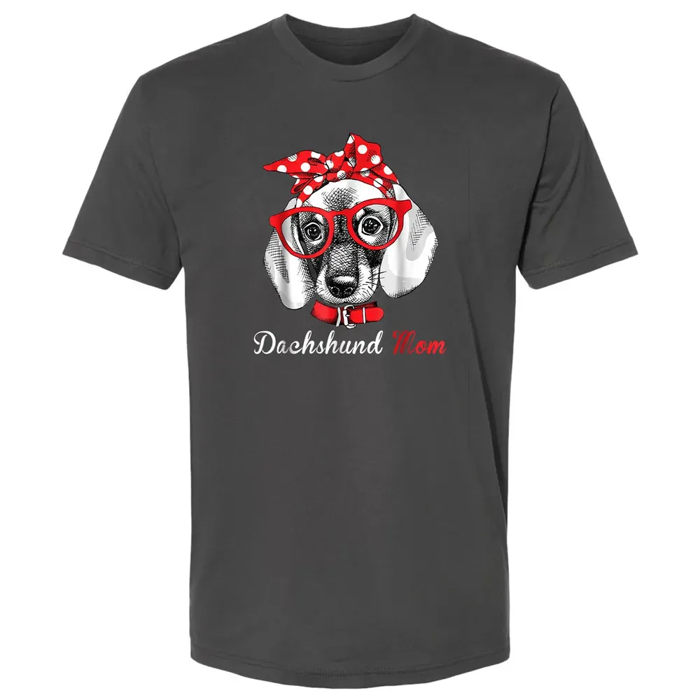 Dachshund Mom  for Doxie Wiener Lovers Mothers Day Gift Premium Unisex T-shirt - 8