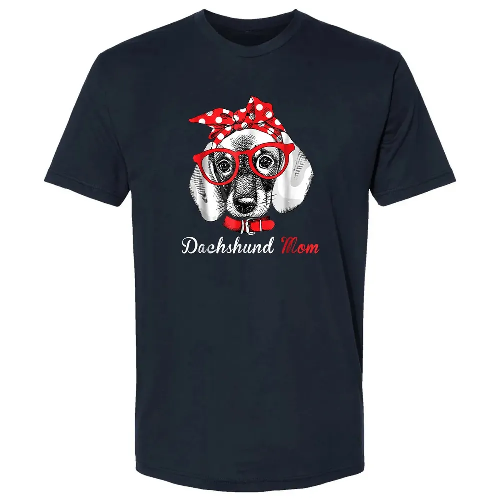 Dachshund Mom  for Doxie Wiener Lovers Mothers Day Gift Premium Unisex T-shirt - 2