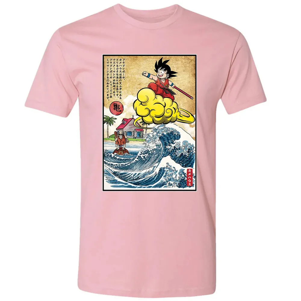 Pink house on small island Premium Unisex T-shirt - 3