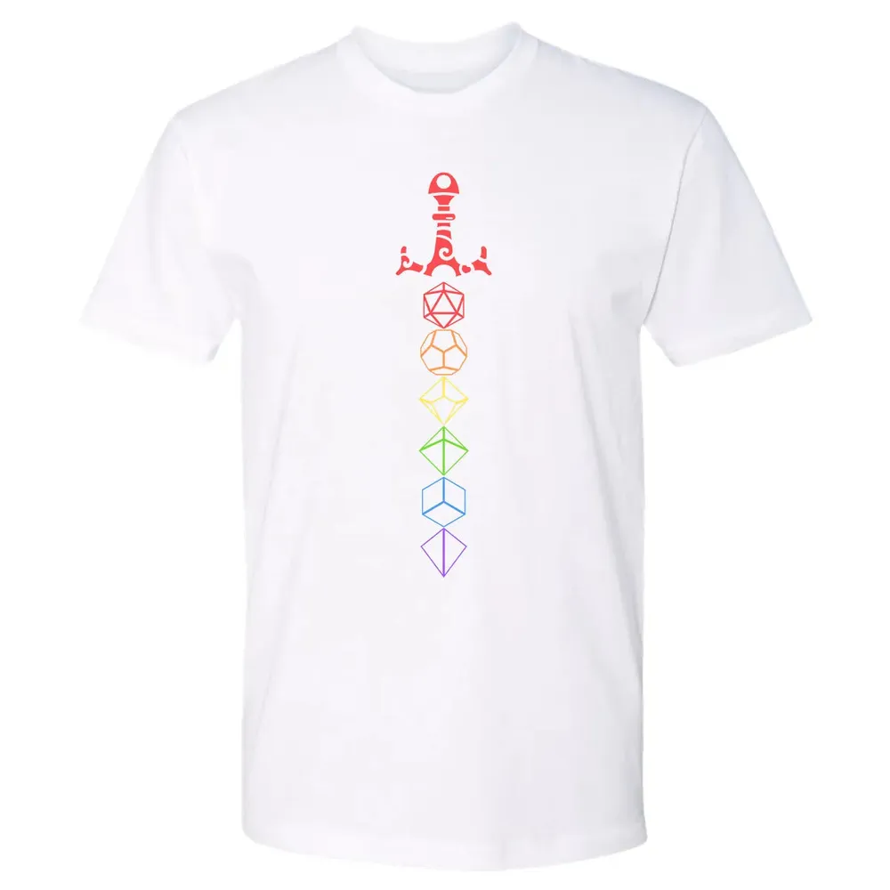 Rainbow Dice Sword LGBT Premium Unisex T-shirt - 4