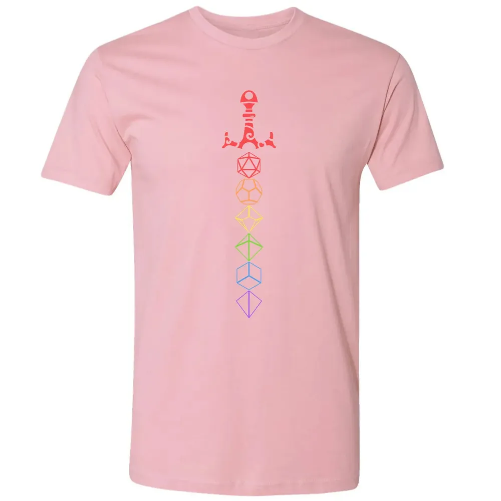 Rainbow Dice Sword LGBT Premium Unisex T-shirt - 3