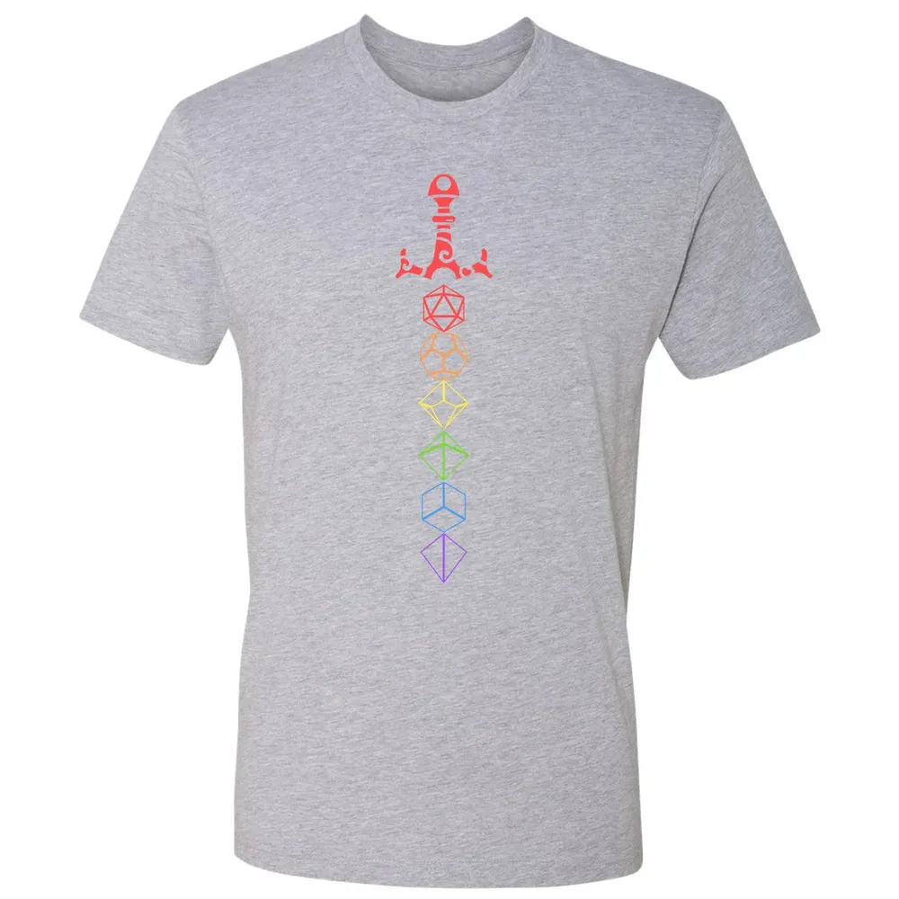 Rainbow Dice Sword LGBT Premium Unisex T-shirt - 9