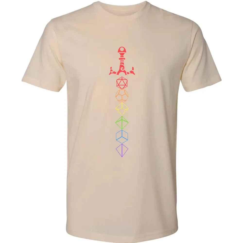 Rainbow Dice Sword LGBT Premium Unisex T-shirt - 13