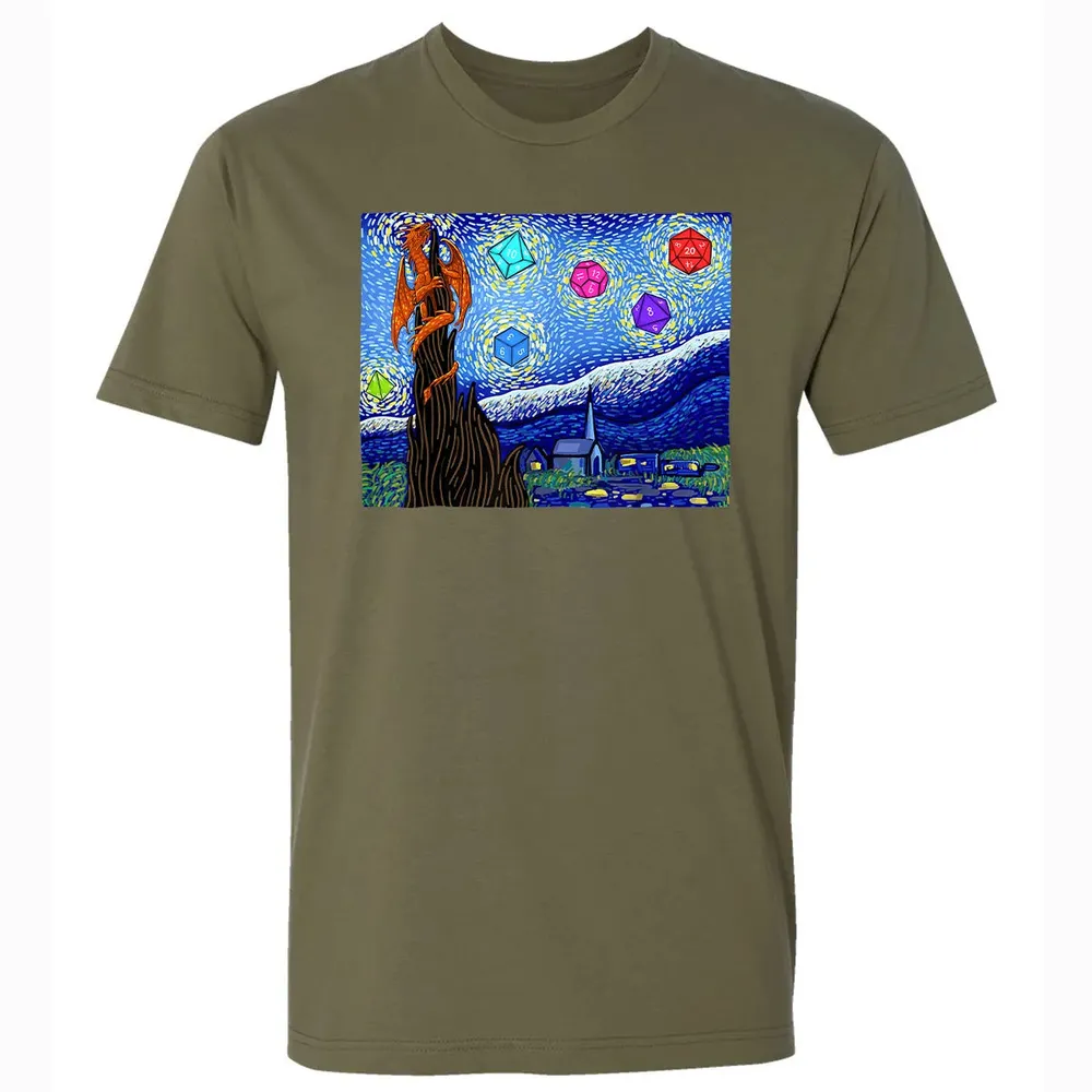 Dices and Starry Night Premium Unisex T-shirt - 5