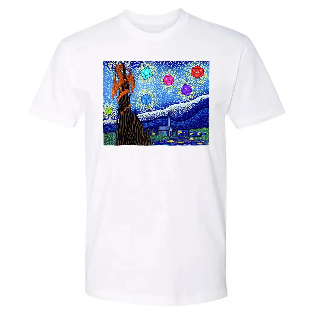 Dices and Starry Night Premium Unisex T-shirt - 4