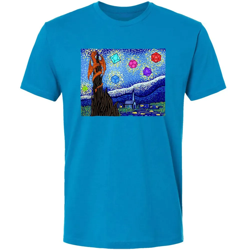 Dices and Starry Night Premium Unisex T-shirt - 15