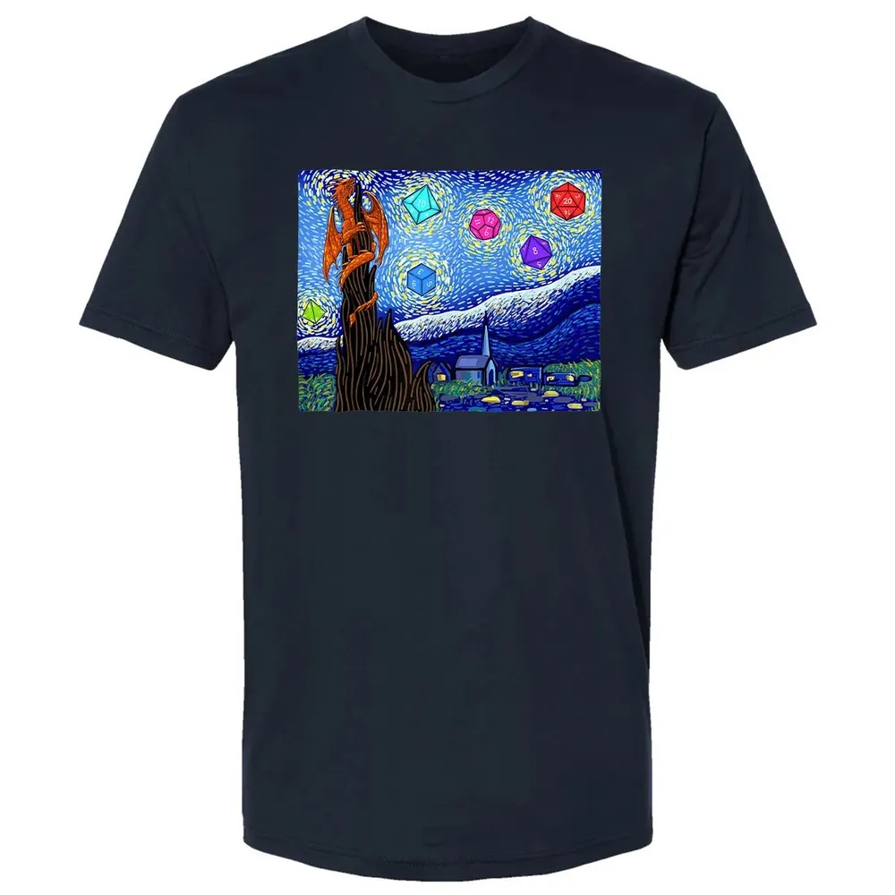 Dices and Starry Night Premium Unisex T-shirt - 2