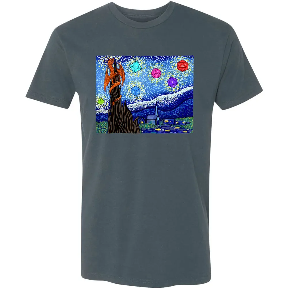 Dices and Starry Night Premium Unisex T-shirt - 14
