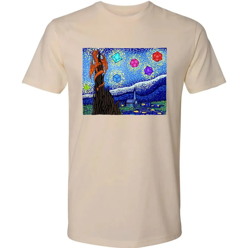 Dices and Starry Night Premium Unisex T-shirt - 13