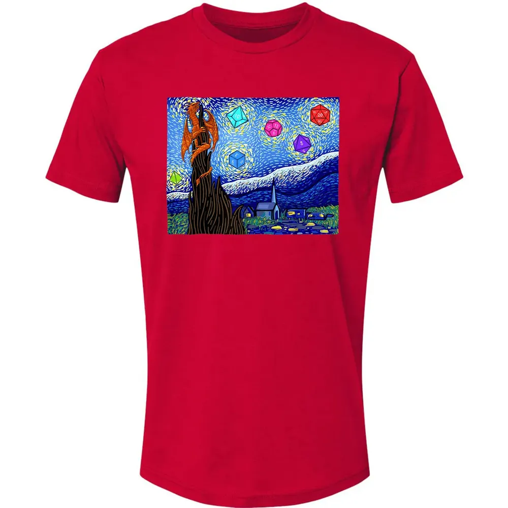 Dices and Starry Night Premium Unisex T-shirt - 6