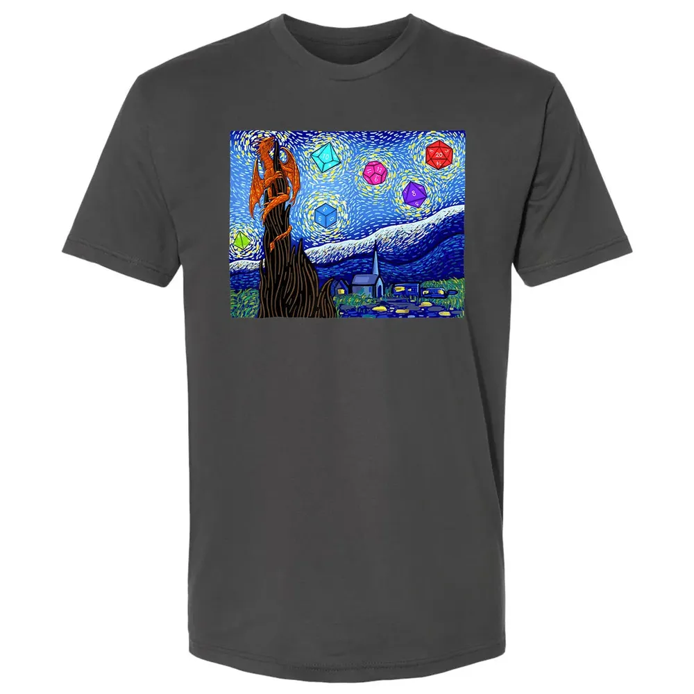 Dices and Starry Night Premium Unisex T-shirt - 8