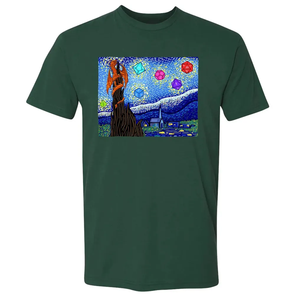 Dices and Starry Night Premium Unisex T-shirt - 12