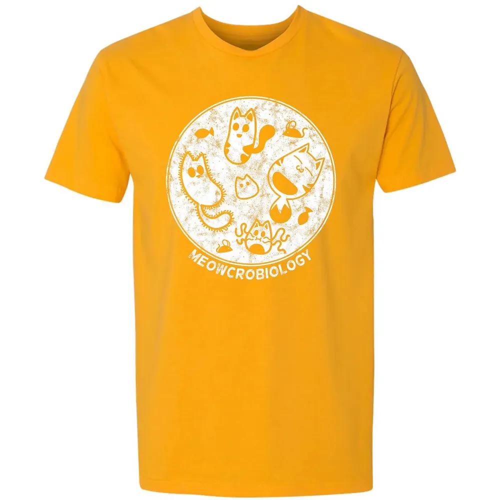 Cute Cat Distressed Bacteria Microbiology Science Premium Unisex T-shirt - 11