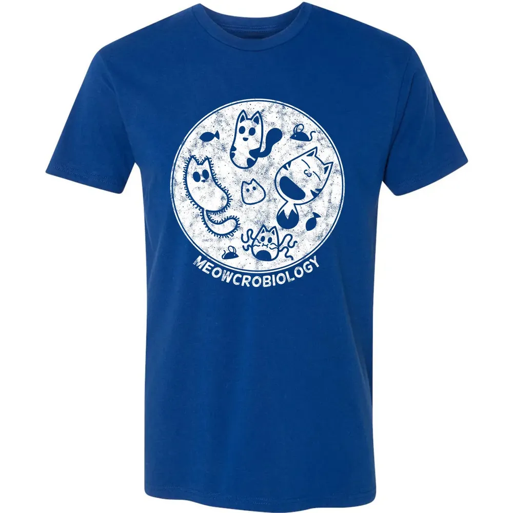 Cute Cat Distressed Bacteria Microbiology Science Premium Unisex T-shirt - 10