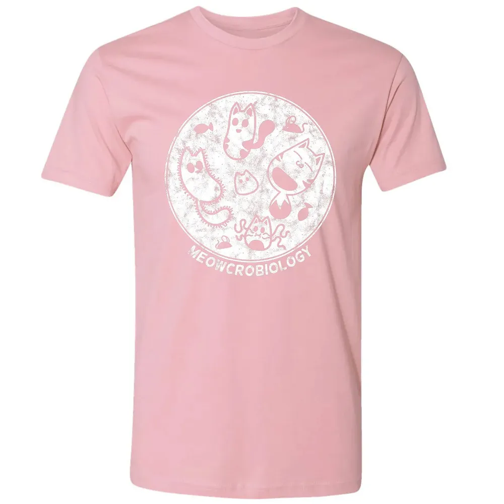 Cute Cat Distressed Bacteria Microbiology Science Premium Unisex T-shirt - 3