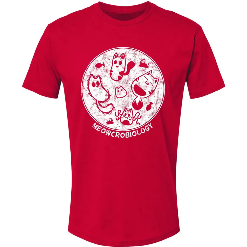 Cute Cat Distressed Bacteria Microbiology Science Premium Unisex T-shirt - 6