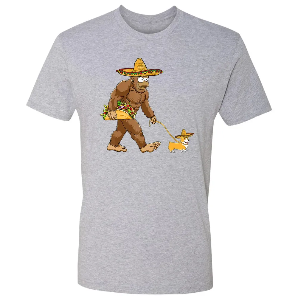 Bigfoot Taco Sombrero Corgi Dog Cinco de Mayo s Premium Unisex T-shirt - 9