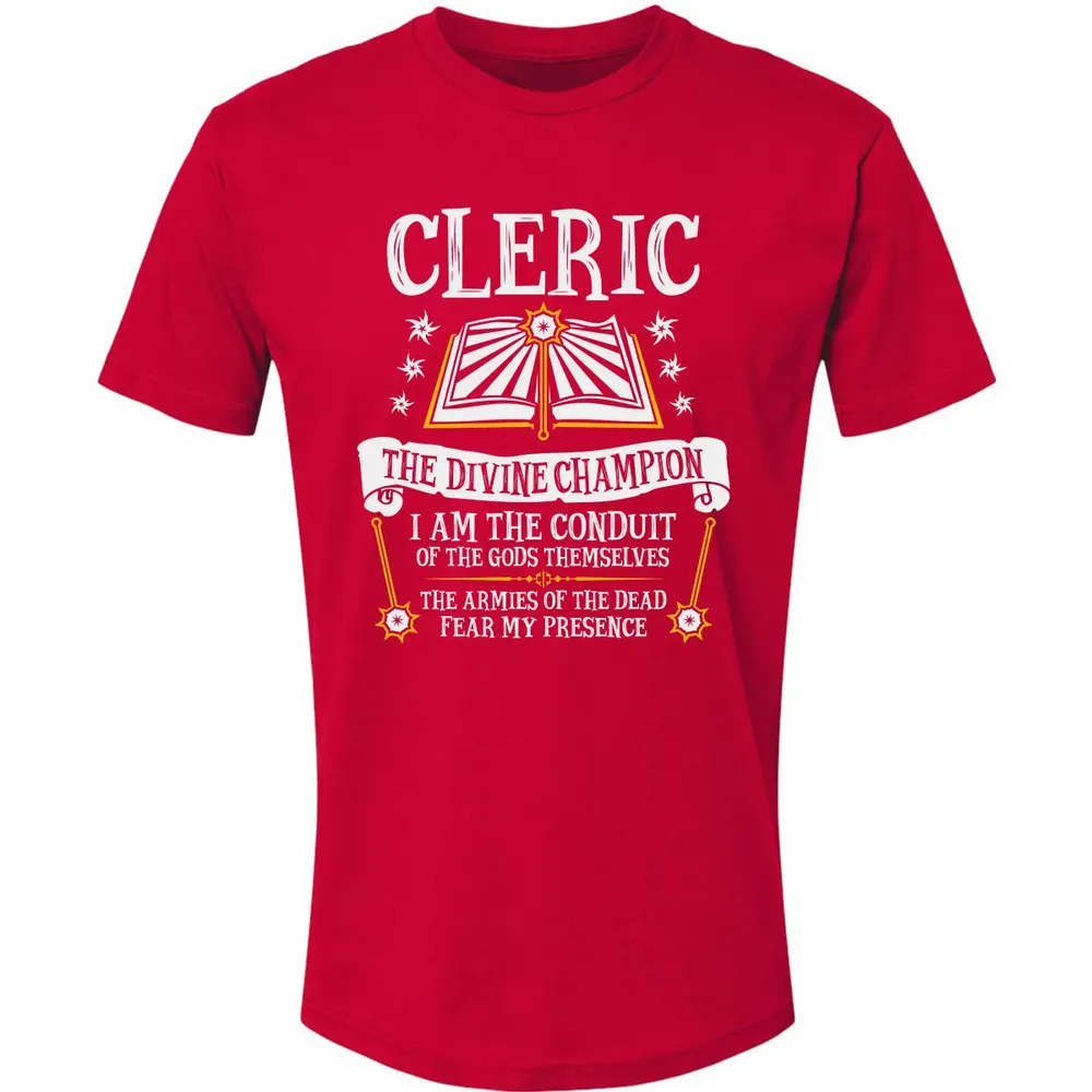 CLERIC, THE DIVINE CHAMPION (Black) Premium Unisex T-shirt - 6