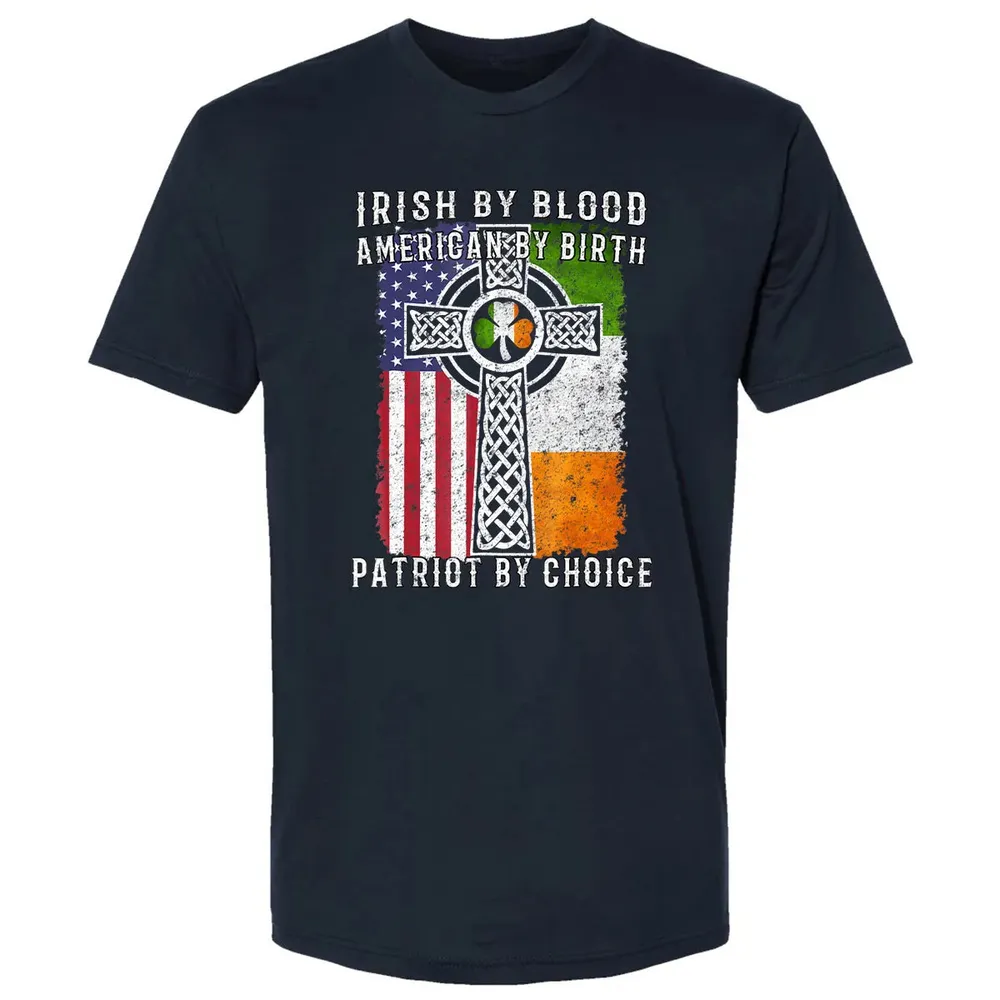 Irish By Blood American By Birth Patriot By Choice Premium Unisex T-shirt - 2
