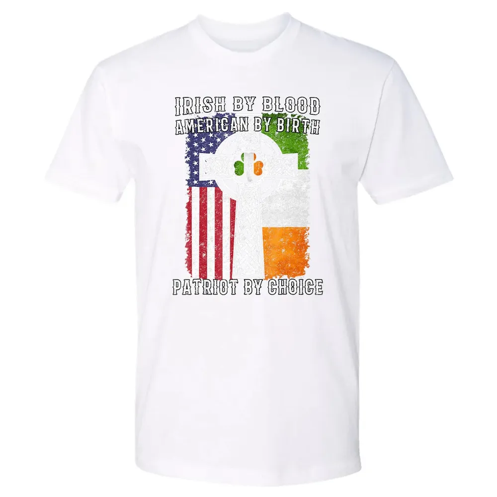 Irish By Blood American By Birth Patriot By Choice Premium Unisex T-shirt - 4