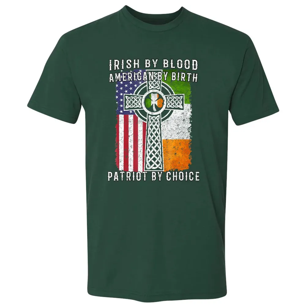 Irish By Blood American By Birth Patriot By Choice Premium Unisex T-shirt - 12