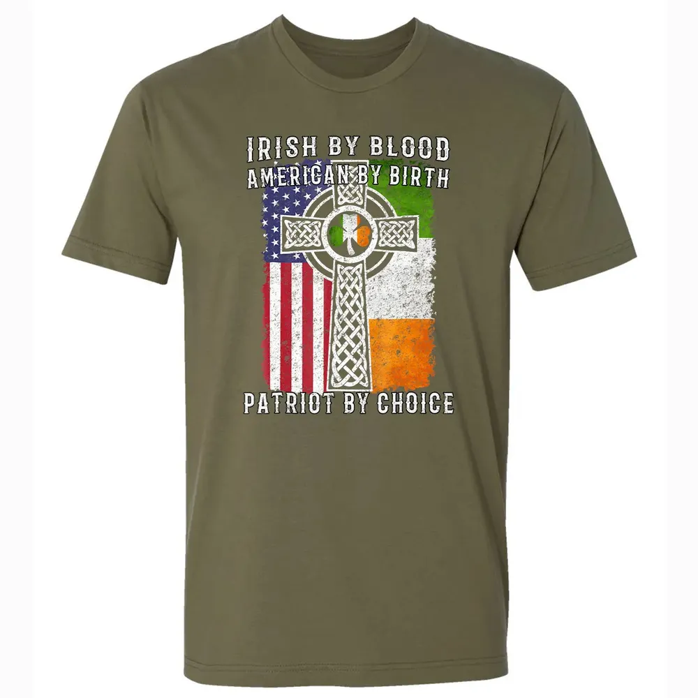 Irish By Blood American By Birth Patriot By Choice Premium Unisex T-shirt - 5